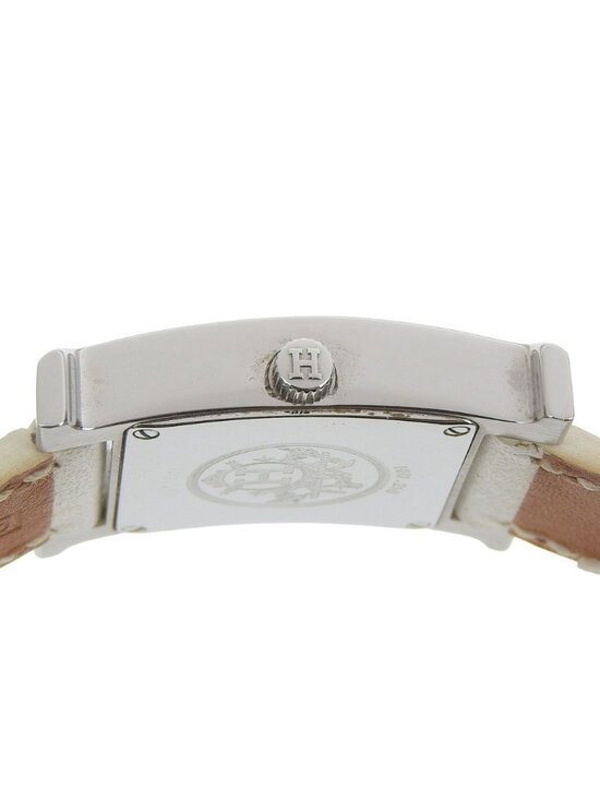 Hermes Watch Double Tour Stainless Steel Smooth Leather Silver main image 8